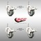 Service Caster 3 Inch 316SS Gray Polyurethane Wheel Swivel 1/2 Inch Stem Caster Set Lock Brake SCC-SS316TSTTL20S314-PPUB-121315-4 - alternate 3